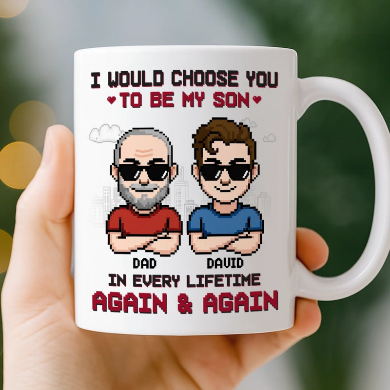Custom Mug - Personalized Birthday Gifts For Dad, Son - Always My Son, Always Chosen