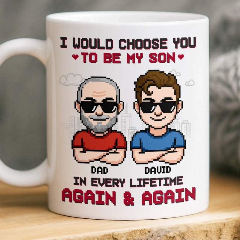 Custom Mug - Personalized Birthday Gifts For Dad, Son - Always My Son, Always Chosen