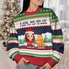 Custom Unisex Ugly Sweatshirt - Personalized  Christmas Birthday Gifts For Cat Lovers, Cat Mom And Dad - Whiskers In The Snow