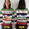 Custom Unisex Ugly Sweatshirt - Personalized  Christmas Birthday Gifts For Cat Lovers, Cat Mom And Dad - Whiskers In The Snow