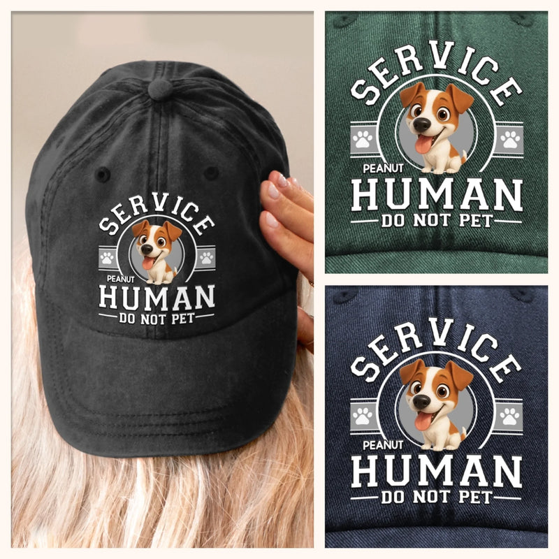 Custom Vintage Washed Denim Baseball Cap - Personalized Birthday Gifts For Dog Lovers, Dog Dad And Mom - Wag More, Bark Less