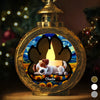 Custom Candlelight Lantern Ornament - Personalized Pet Christmas Memorial Sympathy Gifts For Dogs - Paw Prints Live In Our Hearts