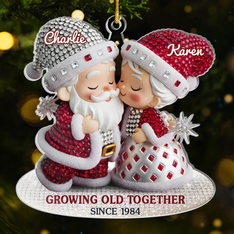 Custom Acrylic Ornament - Personalized Anniversary Christmas Wedding Gifts For Husband And Wife, Him And Her - Together, Always Merry