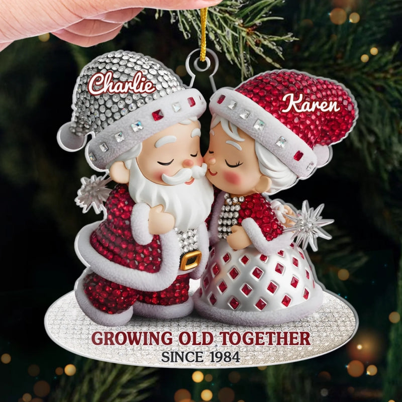 Custom Acrylic Ornament - Personalized Anniversary Christmas Wedding Gifts For Husband And Wife, Him And Her - Together, Always Merry