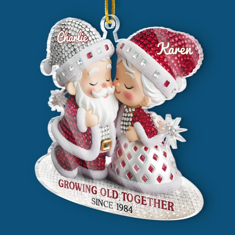 Custom Acrylic Ornament - Personalized Anniversary Christmas Wedding Gifts For Husband And Wife, Him And Her - Together, Always Merry