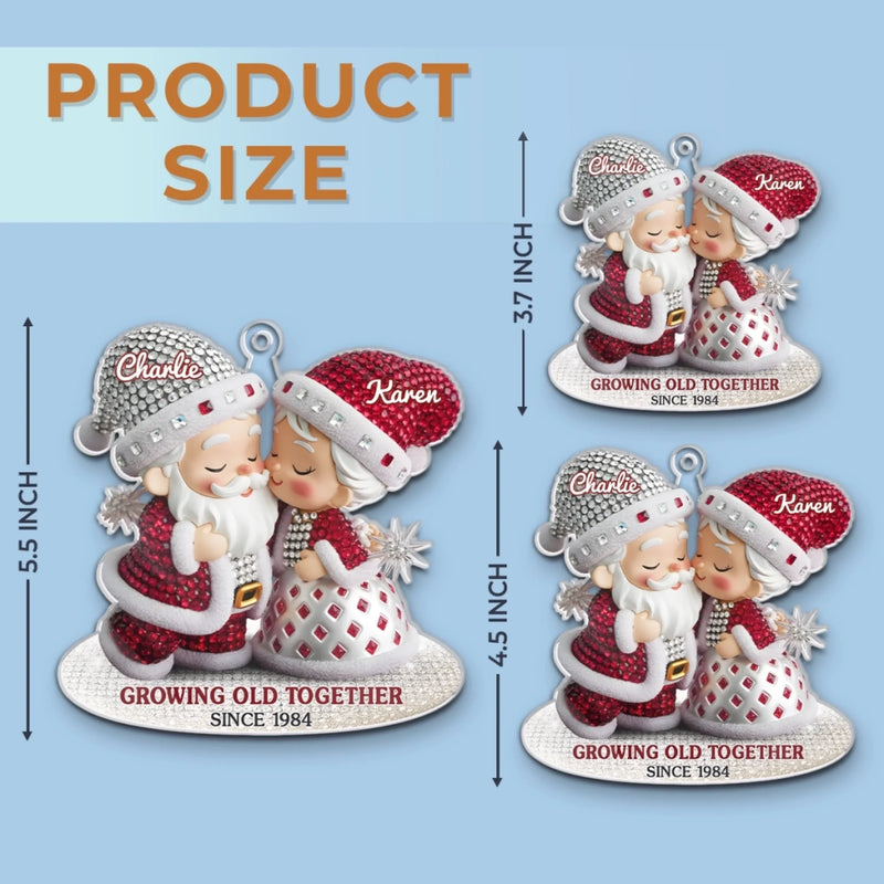 Custom Acrylic Ornament - Personalized Anniversary Christmas Wedding Gifts For Husband And Wife, Him And Her - Together, Always Merry