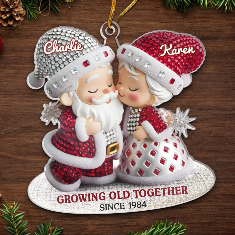 Custom Acrylic Ornament - Personalized Anniversary Christmas Wedding Gifts For Husband And Wife, Him And Her - Together, Always Merry