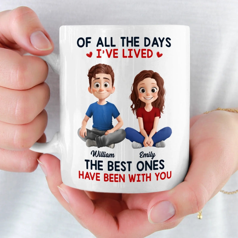 Custom Mug - Personalized Anniversary Wedding Gifts For Husband And Wife, Him And Her - Together Is My Favorite Place
