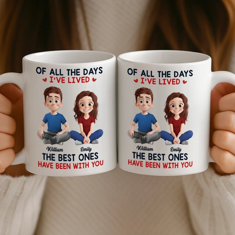 Custom Mug - Personalized Anniversary Wedding Gifts For Husband And Wife, Him And Her - Together Is My Favorite Place