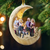 Custom Photo Acrylic Ornament - Personalized Christmas Birthday Gifts For Mom, Dad, Kids - Love You To The Moon