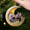 Custom Photo Acrylic Ornament - Personalized Christmas Birthday Gifts For Mom, Dad, Kids - Love You To The Moon
