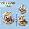 Custom Photo Acrylic Ornament - Personalized Christmas Birthday Gifts For Mom, Dad, Kids - Love You To The Moon