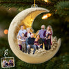 Custom Photo Acrylic Ornament - Personalized Christmas Birthday Gifts For Mom, Dad, Kids - Love You To The Moon
