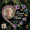 Custom Photo Acrylic Ornament - Personalized Christmas Memorial Sympathy Gifts For Loss Of Mom, Dad - A Life Cherished Always Remembered