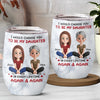 Custom Wine Tumbler - Personalized Birthday Gifts For Mom, Daughter - Love Passed From Mom To Girl