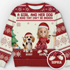 Custom Unisex Ugly Sweatshirt - Personalized  Christmas Birthday Gifts For Dog Cat Lovers, Dog Dad And Mom, Cat Owners - Life Is Better With My Fur Babies