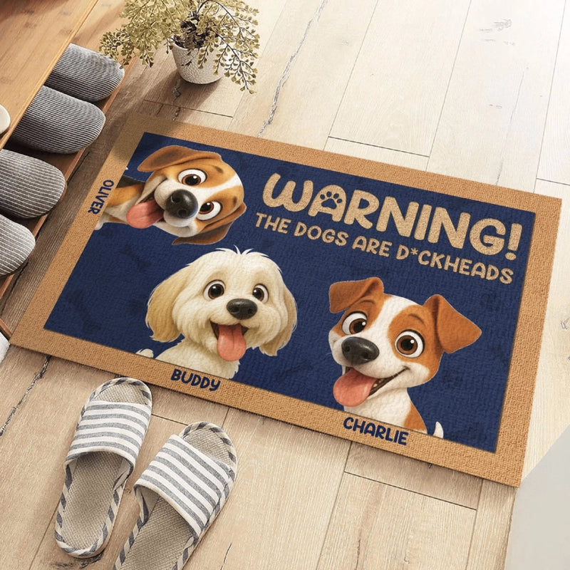 Custom Home Decor Decorative Mat - Personalized Birthday Gifts For Dog Lovers, Dog Dad And Mom - Guarded By Paws And Love