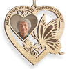Custom Photo Wood Ornament - Personalized Christmas Memorial Sympathy Gifts For Loss Of Mom, Dad - In Loving Memory