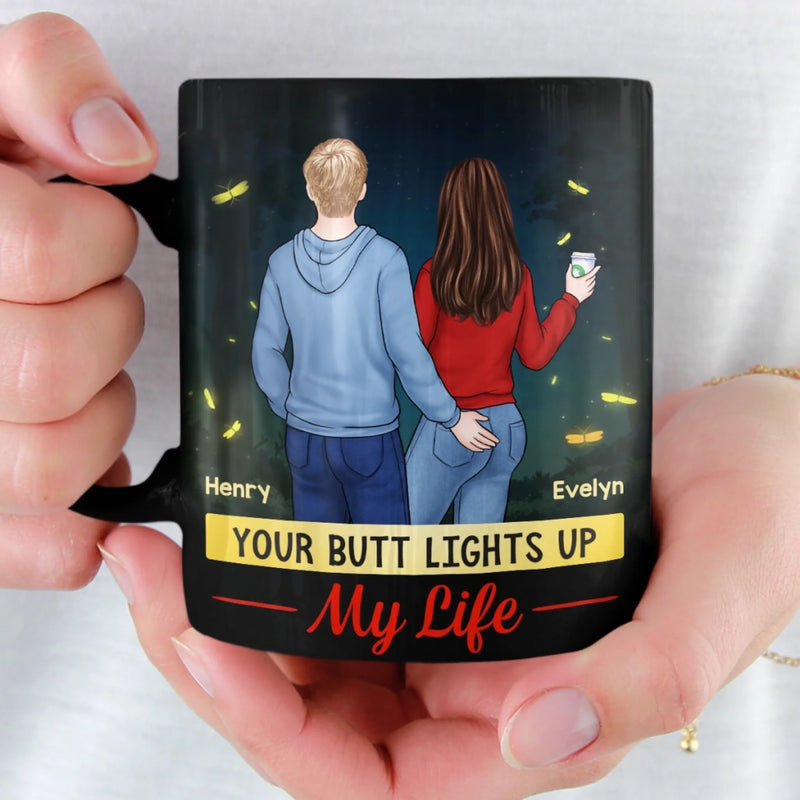 Custom Black Mug - Personalized Anniversary Wedding Gifts For Husband And Wife, Him And Her - Endless Journeys, One Heart