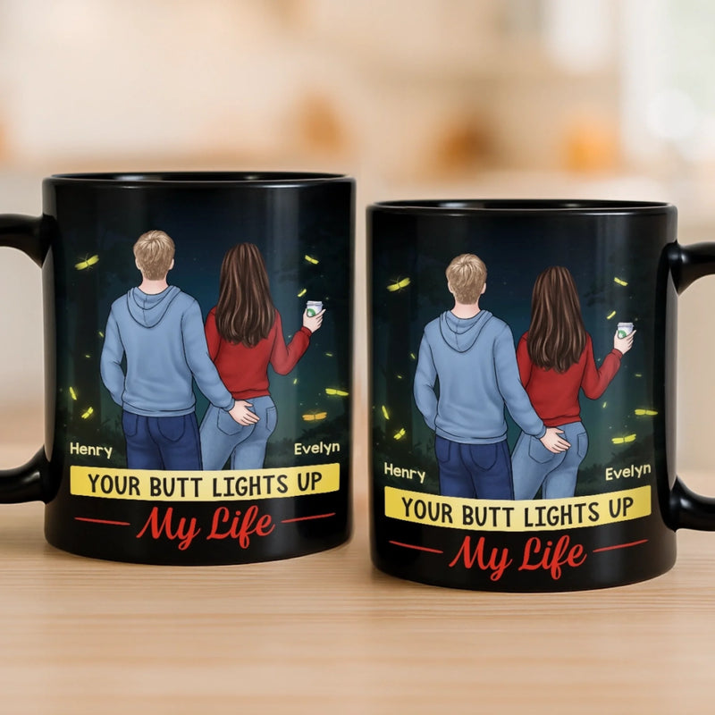 Custom Black Mug - Personalized Anniversary Wedding Gifts For Husband And Wife, Him And Her - Endless Journeys, One Heart