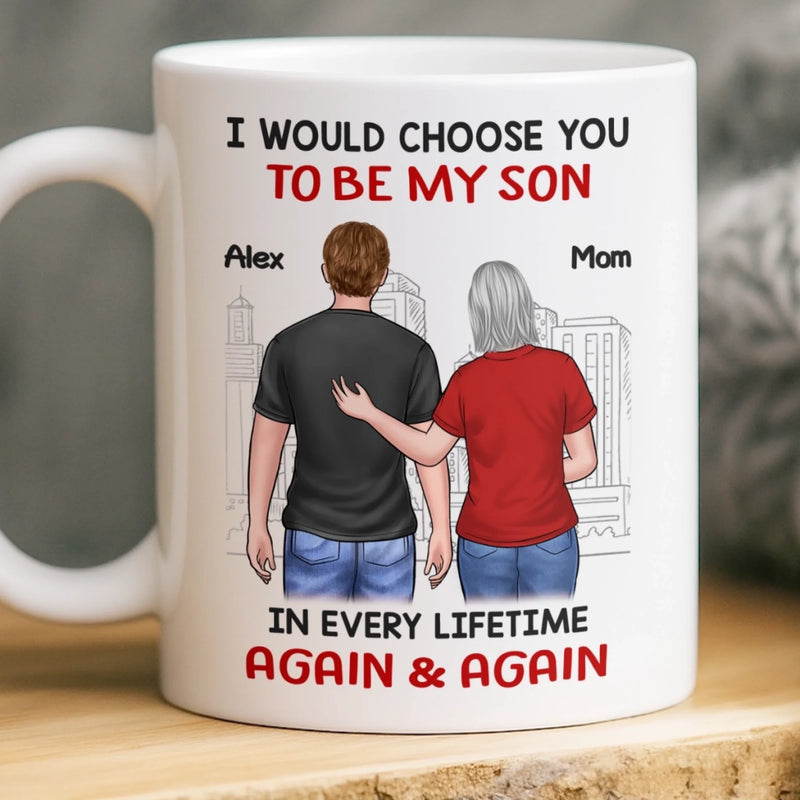 Custom Name Mother Son Gifts for Mom - Personalized Mugs