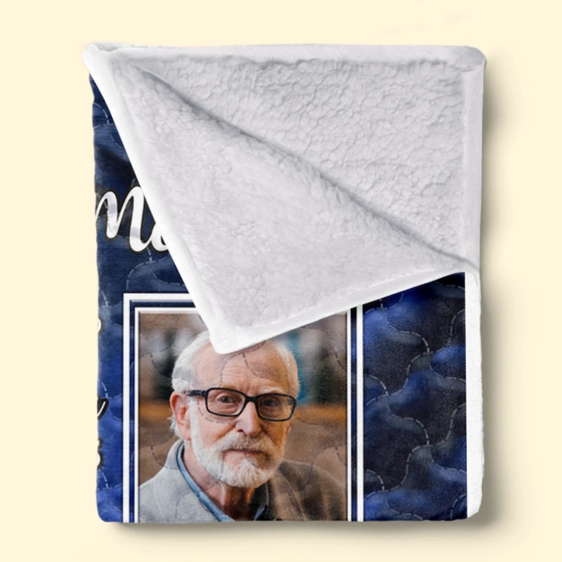 Custom Photo Blanket - Personalized Christmas Memorial Sympathy Gifts For Loss Of Mom, Dad - Love Holds Beyond The Years