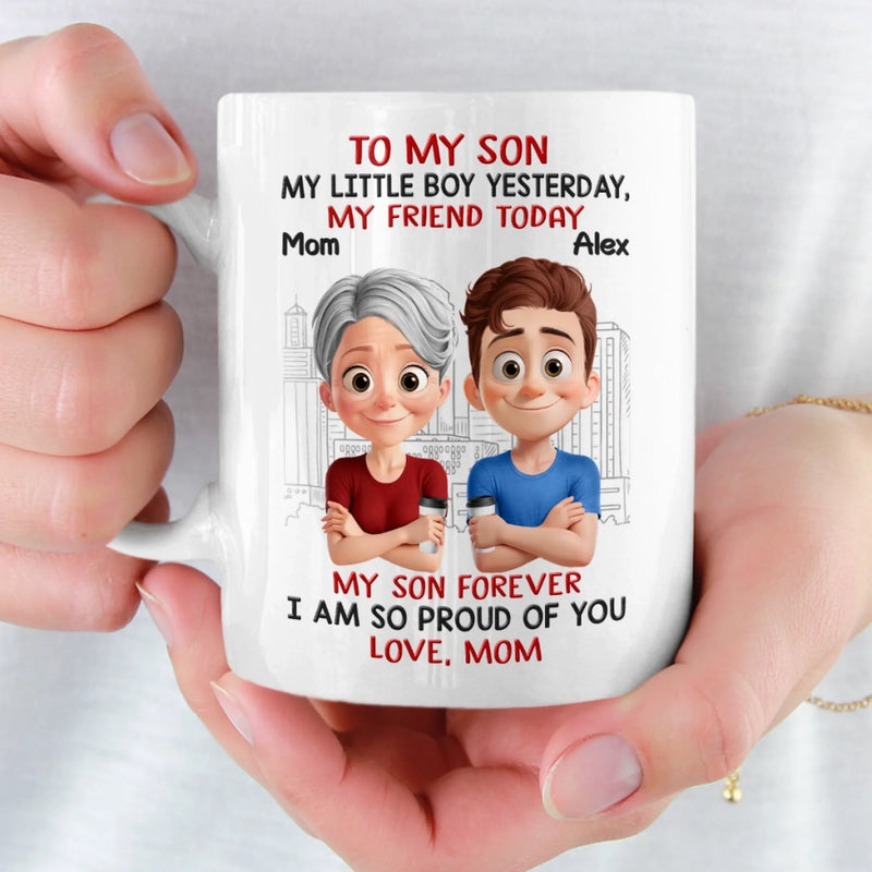 Custom Name Gifts for Son from Mom - Personalized Mugs