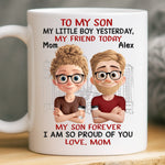 Custom Name Gifts for Son from Mom - Personalized Mugs