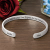 Custom Engraved Stainless Steel Cuff Bracelet - Personalized Best Friend Birthday Gifts For Women, Besties, Sisters, BFF - Friends Engraved In Forever