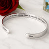 Custom Engraved Stainless Steel Cuff Bracelet - Personalized Best Friend Birthday Gifts For Women, Besties, Sisters, BFF - Friends Engraved In Forever