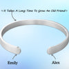 Custom Engraved Stainless Steel Cuff Bracelet - Personalized Best Friend Birthday Gifts For Women, Besties, Sisters, BFF - Friends Engraved In Forever