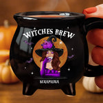 Custom Name Witch Halloween Gifts - Personalized Cauldron Coffee Mug