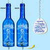 Custom Wine Bottle Wind Chime - Personalized Anniversary Wedding Gifts For Husband And Wife, Him And Her - Two Hearts, One Family Tree