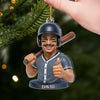 Custom Photo Acrylic Ornament - Personalized Christmas Birthday Sport Gifts For Sports Lovers - Baseball Is Life