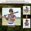 Custom Photo Acrylic Ornament - Personalized Christmas Birthday Sport Gifts For Sports Lovers - Baseball Is Life