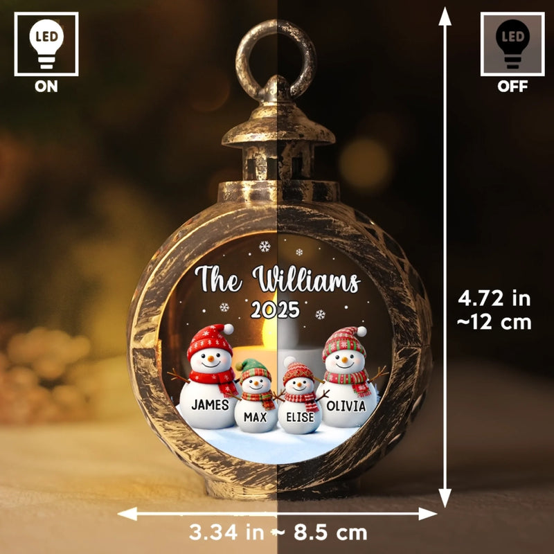 Custom Candlelight Lantern Ornament -  Personalized Christmas Birthday Gifts For Mom, Dad, Kids - Christmas Glows With Family Love