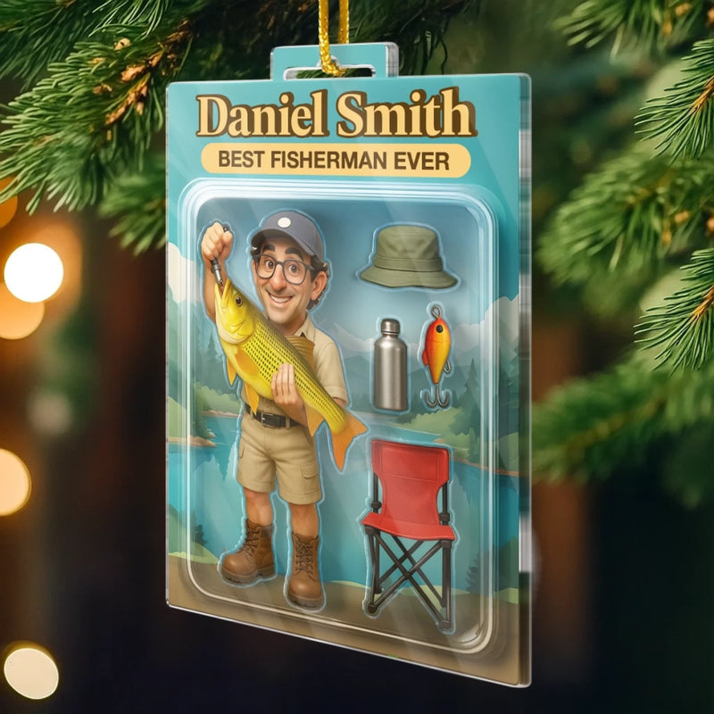 Custom Photo Acrylic Ornament - Personalized Christmas Birthday Fishing Gifts For Fisherman - Peaceful Days By The Water