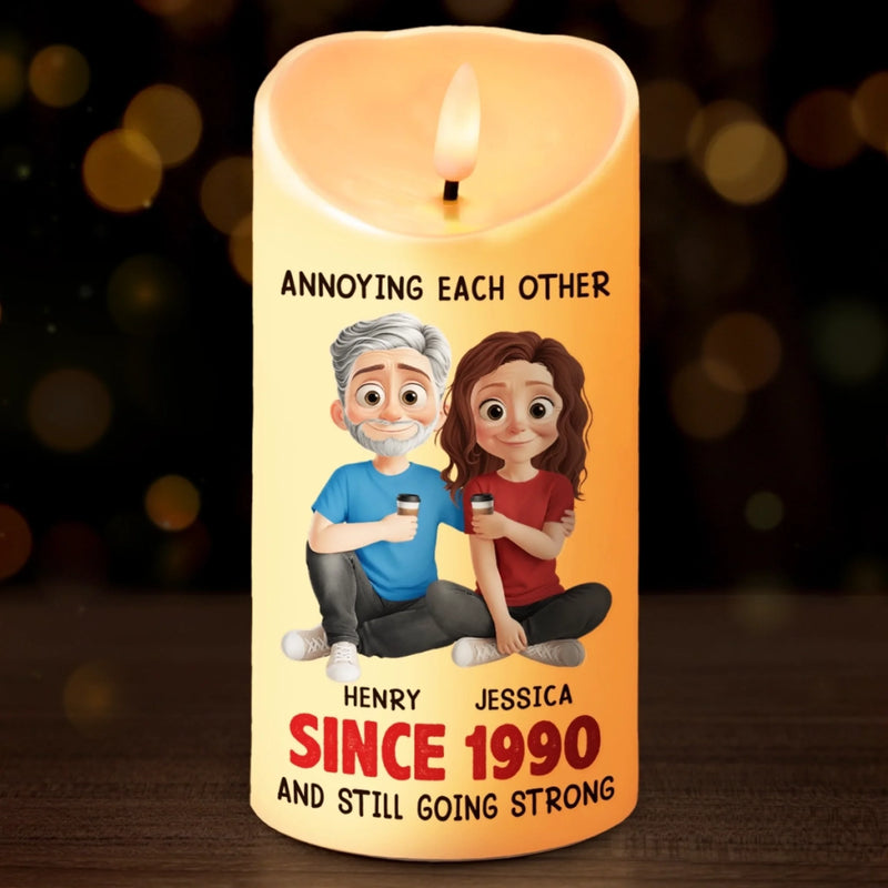 Custom LED Candle - Personalized Anniversary Wedding Gifts For Husband And Wife, Him And Her - We’re Unstoppable Together