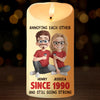 Custom LED Candle - Personalized Anniversary Wedding Gifts For Husband And Wife, Him And Her - We’re Unstoppable Together