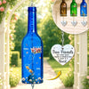 Custom Long Distance Wine Bottle Wind Chime - Personalized Best Friend Birthday Gifts For Women, Besties, Sisters, BFF - Always Besties