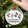 Custom First Christmas Ceramic Ornament - Personalized Christmas Birthday Gifts For Mom, Dad, Brother, Sister, Kids - Our Family’s First Christmas Magic