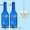 Custom Long Distance Wine Bottle Wind Chime - Personalized Best Friend Birthday Gifts For Women, Besties, Sisters, BFF - Always Besties