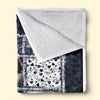 Custom Photo Blanket - Personalized Pet Christmas Memorial Sympathy Gifts For Dogs, Cats - Paws Leave Prints On Our Souls