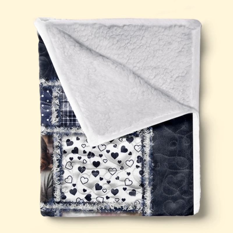 Custom Photo Blanket - Personalized Pet Christmas Memorial Sympathy Gifts For Dogs, Cats - Paws Leave Prints On Our Souls