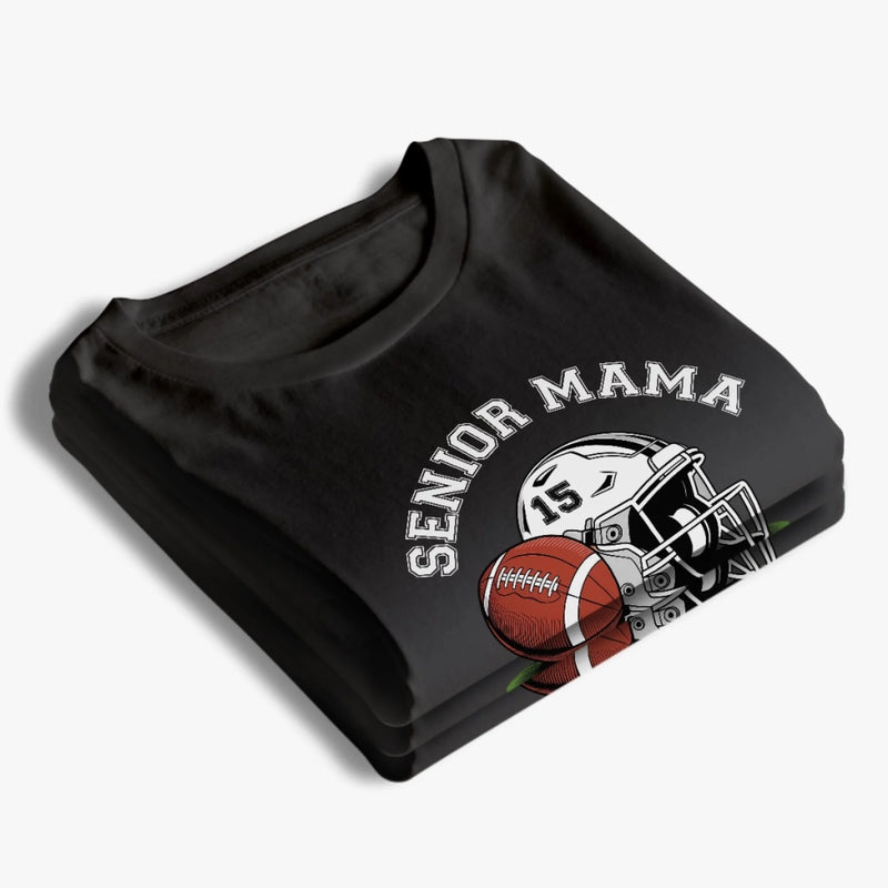 Custom Name Senior Mama Football Gifts - Personalized Apparel