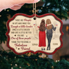 Custom Wood Ornament - Personalized Best Friend Christmas Birthday Gifts For Women, Besties, Sisters, BFF - Sidekicks To Every Story