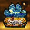 Custom Starry Night Shaped Light Box - Personalized Pet Memorial Sympathy Gifts For Dogs - Light Of Love