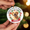 Custom Photo Ceramic Ornament - Personalized Pet Christmas Memorial Sympathy Gifts For Dogs, Cats - Love Lives On With Gentle Whiskers