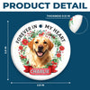 Custom Photo Ceramic Ornament - Personalized Pet Christmas Memorial Sympathy Gifts For Dogs, Cats - Love Lives On With Gentle Whiskers