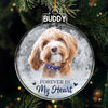 Custom Photo Acrylic Ornament - Personalized Pet Christmas Memorial Sympathy Gifts For Dogs, Cats - Always By My Side In Spirit